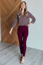 Load image into Gallery viewer, Lizzy Top in Magenta and Black Chevron
