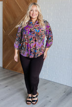 Load image into Gallery viewer, Lizzy Top in Purple and Blue Paisley
