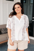Load image into Gallery viewer, Mention Me Floral Accent Top in Ivory
