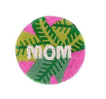 Load image into Gallery viewer, PREORDER: Mom Preppy Palm Seed Bead Coaster
