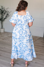 Load image into Gallery viewer, Nurturing Myself Square Neck Floral Dress in Blue
