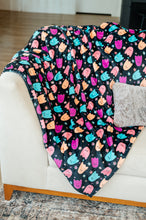 Load image into Gallery viewer, PREORDER: Halloween Fleece Blanket in Neon Ghosts
