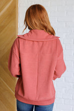 Load image into Gallery viewer, Quite the Impression Half Zip Pullover in Rust
