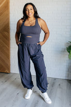 Load image into Gallery viewer, Raising Heart Rate Cutout Jumpsuit in Charcoal
