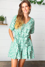 Load image into Gallery viewer, Sage Green Boho Surplice Pocketed Romper
