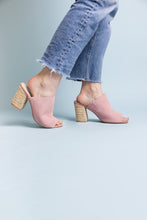 Load image into Gallery viewer, Helena Heeled Sandal in Blush Suede
