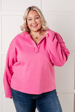 Load image into Gallery viewer, Same Ol' Situation Collared Pullover in Hot Pink
