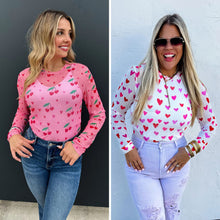 Load image into Gallery viewer, PREORDER: Valentines Dress It Up Mesh Tops in Two Prints

