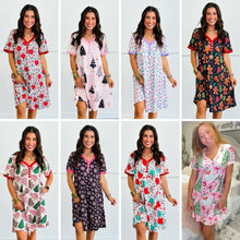 Load image into Gallery viewer, PREORDER: The Comfiest Holiday Sleep Dress in Eight Prints
