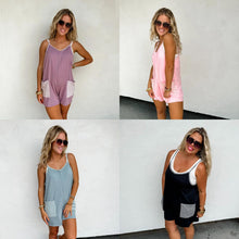 Load image into Gallery viewer, PREORDER: Taylor Stripe Pocket Romper in Four Colors
