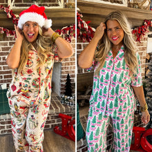 Load image into Gallery viewer, PREORDER: Tis the Season Luxe PJ Set in Two Prints
