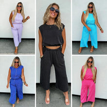 Load image into Gallery viewer, PREORDER: Maddie Cropped Pant Set
