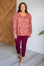 Load image into Gallery viewer, Sunday Brunch Blouse in Rust Floral
