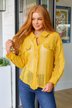 Load image into Gallery viewer, Sweeter Than Nectar Lace Button Down in Honey
