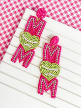 Load image into Gallery viewer, PREORDER: Glitzy Tennis Mom Beaded Dangle Earrings
