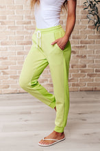 Load image into Gallery viewer, Tommy Two Tone Waffle Joggers Lime
