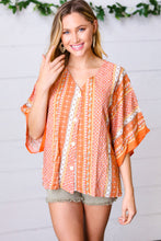 Load image into Gallery viewer, Apricot Boho V Neck Kimono Shape Top
