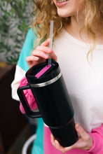 Load image into Gallery viewer, Black Insulated 38oz. Tumbler with Straw
