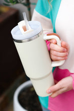 Load image into Gallery viewer, Cream Insulated 38oz. Tumbler with Straw
