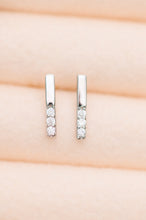 Load image into Gallery viewer, Twin Sparkle Silver Stud Earrings
