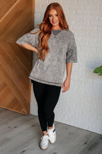 Load image into Gallery viewer, Unbothered Mineral Wash Top in Grey
