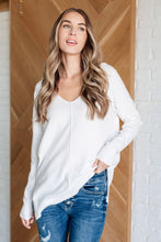 Load image into Gallery viewer, V-Neck Front Seam Sweater in Ivory
