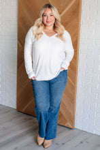 Load image into Gallery viewer, V-Neck Front Seam Sweater in Ivory
