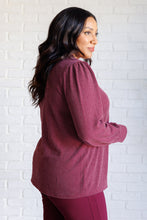 Load image into Gallery viewer, When the Sun Goes Down Mineral Wash Ribbed Knit Top in Wine
