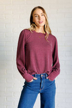 Load image into Gallery viewer, When the Sun Goes Down Mineral Wash Ribbed Knit Top in Wine
