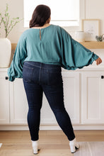 Load image into Gallery viewer, Winging It Ruffle Detail Top in Teal
