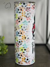 Load image into Gallery viewer, PREORDER: Soccer Mom Skinny Tumbler
