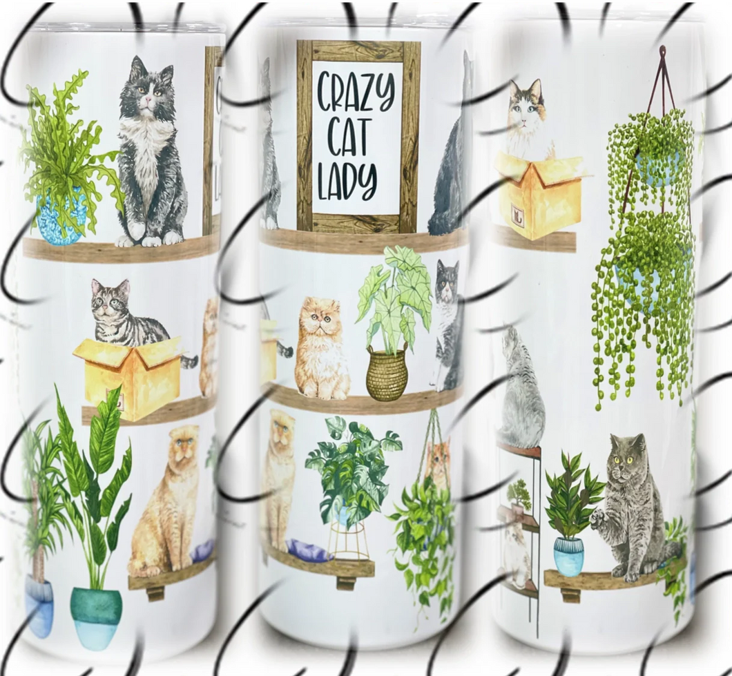 PREORDER: Crazy Cat Lady Skinny Tumbler