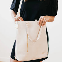 Load image into Gallery viewer, PREORDER: Upper East Side Vegan Leather Backpack &amp; Crossbody Tote Bag in Three Colors
