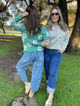 Load image into Gallery viewer, PREORDER: Flower Powered Half Zip Sweater in Four Colors
