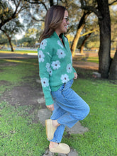Load image into Gallery viewer, PREORDER: Flower Powered Half Zip Sweater in Four Colors
