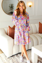 Load image into Gallery viewer, Give You Joy Lilac Floral Print Godet Long Sleeve Dress
