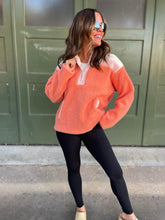 Load image into Gallery viewer, PREORDER: Half Zip Fleece Pullover in Sherbet
