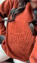 Load image into Gallery viewer, PREORDER: Pumpkin Spice Corn Maze Embossed Sweatshirt
