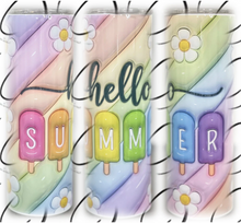 Load image into Gallery viewer, PREORDER: Hello Summer Popsicle Skinny Tumbler
