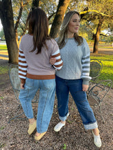 Load image into Gallery viewer, PREORDER: Aspen Striped Sleeve Sweater in Four Colors

