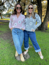 Load image into Gallery viewer, PREORDER: Flower Powered Half Zip Sweater in Four Colors
