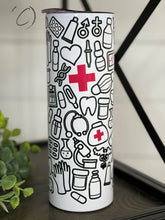 Load image into Gallery viewer, PREORDER: Doodle Doc Skinny Tumbler
