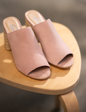 Load image into Gallery viewer, Helena Heeled Sandal in Blush Suede
