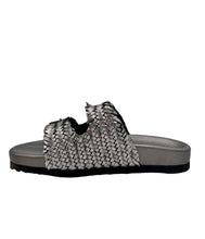 Load image into Gallery viewer, Intertwine Dual Woven Strap Slide in Pewter
