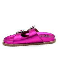 Load image into Gallery viewer, Stellar Rhinestone Buckle Slides in Fuschia
