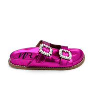 Load image into Gallery viewer, Stellar Rhinestone Buckle Slides in Fuschia
