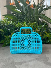 Load image into Gallery viewer, Capri Blue Retro Waterproof Jelly Beach Tote
