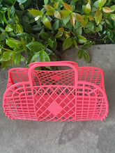 Load image into Gallery viewer, Coral Retro Capri Waterproof Jelly Beach Tote
