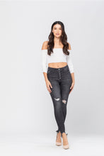 Load image into Gallery viewer, Buttoned in Black Judy Blue Jeans
