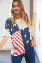 Load image into Gallery viewer, American Flag Color Block Overlock Thermal Top
